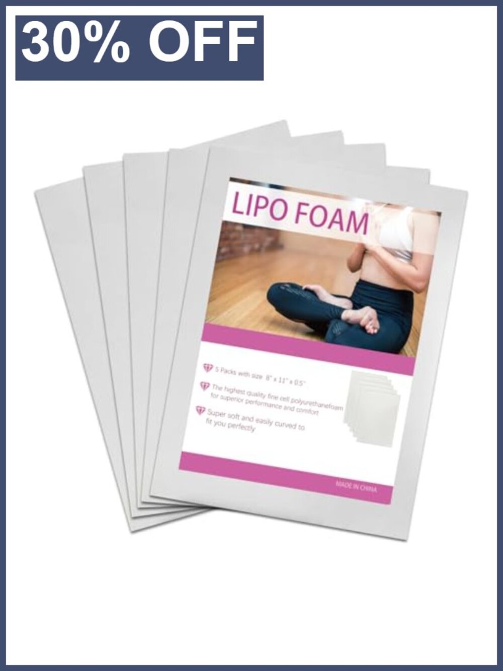 Lipo Foam Pads Post Surgery Recovery Compression Sheets 5 Pack
